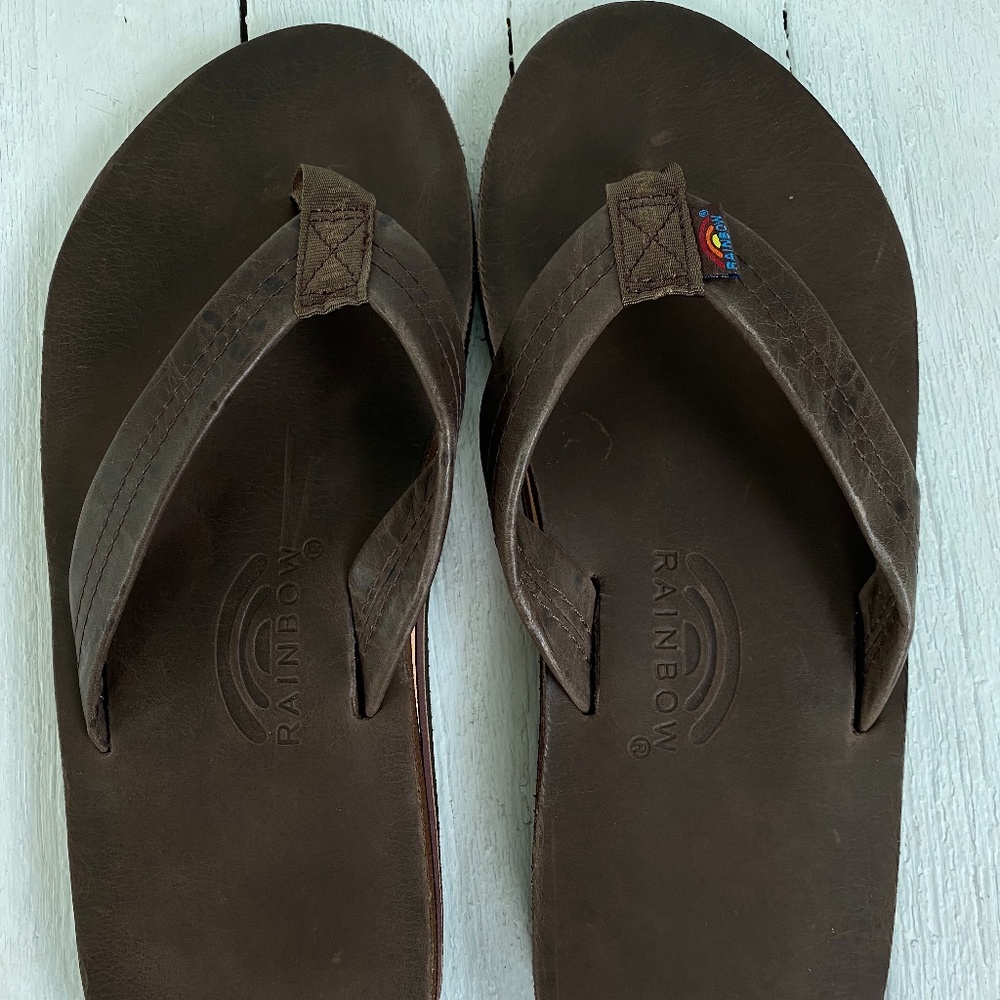 Rainbow Double Layer Sandals Flip Flops